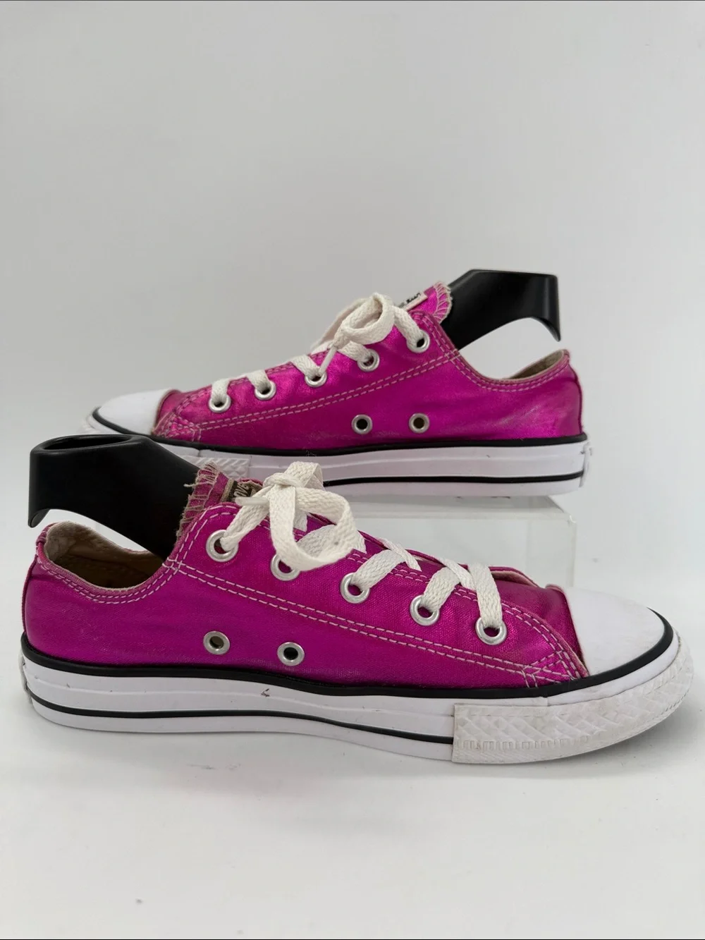 Converse Chuck Taylor All Star Low Top Sneaker Metallic Pink Magenta Youth Size2